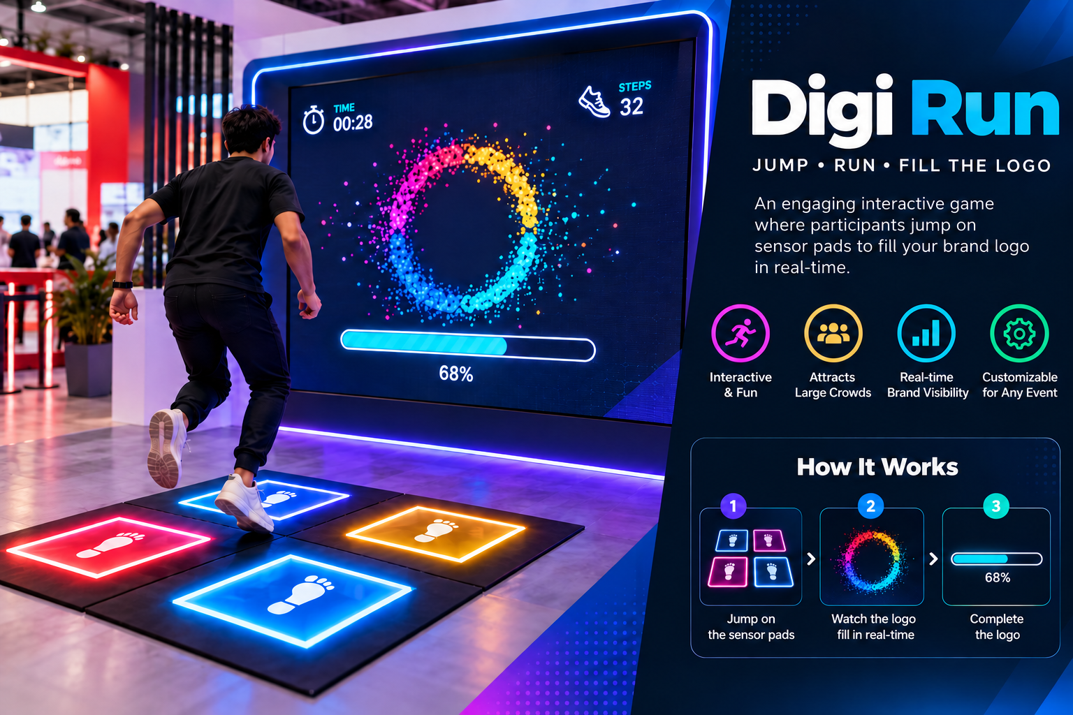 DigiRun interactive sensor-pad game preview